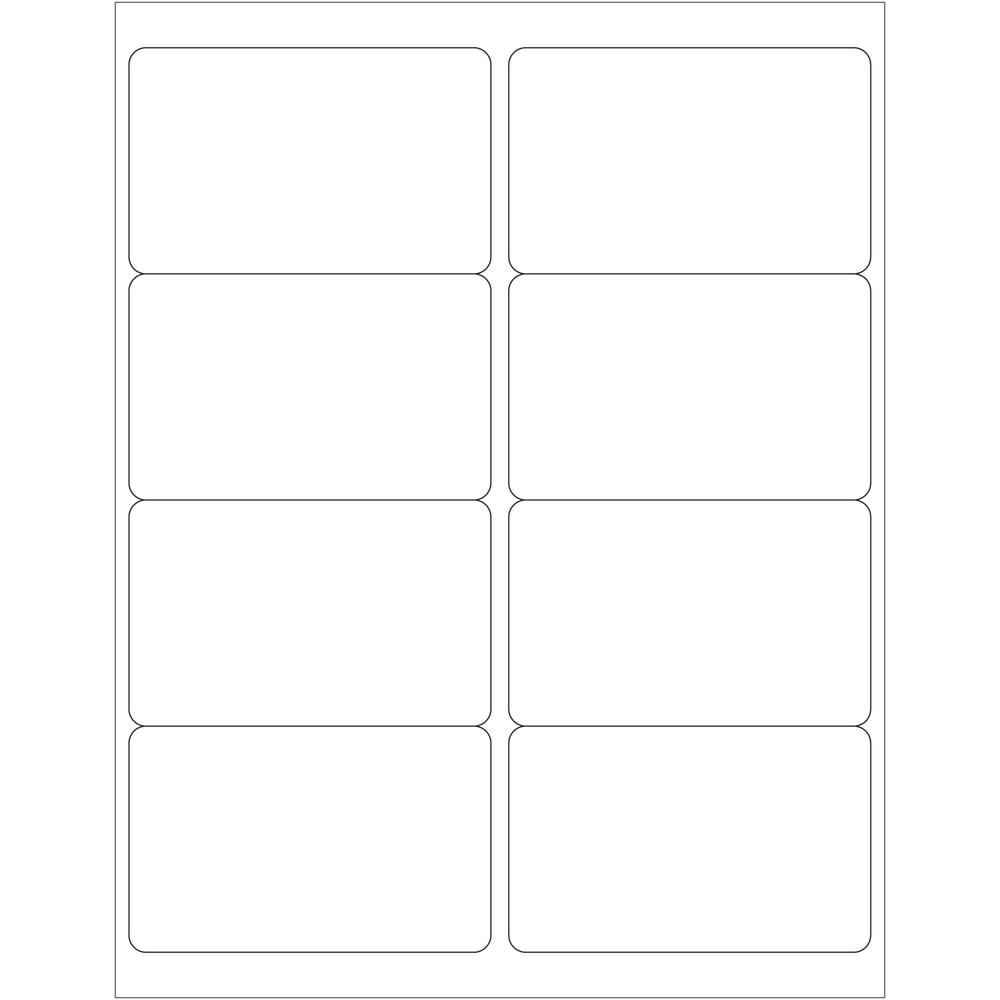 Tape Logic Inkjet/Laser Labels, LL125, Rectangle, 4in x 2 1/2in, White, Case Of 800 MPN:LL125