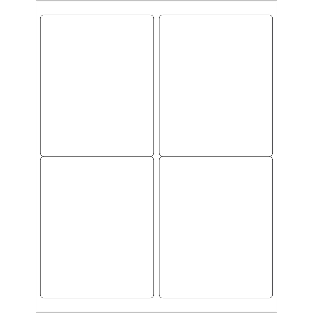 Tape Logic Inkjet/Laser Labels, LL129MC, Rectangle, 4in x 5in, White, Master Case Of 4, 000 MPN:LL129MC