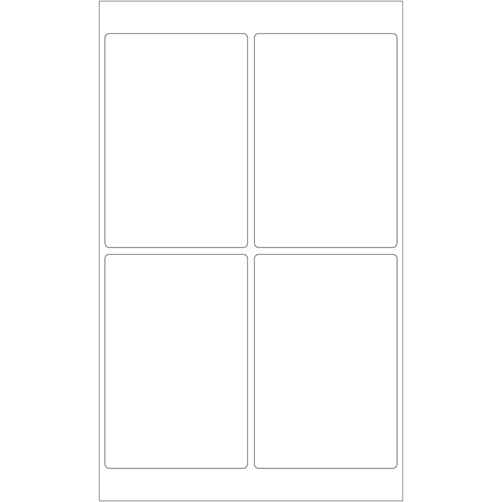 Tape Logic Inkjet/Laser Labels, LL130, Rectangle, 4in x 6in, White, Case Of 400 MPN:LL130