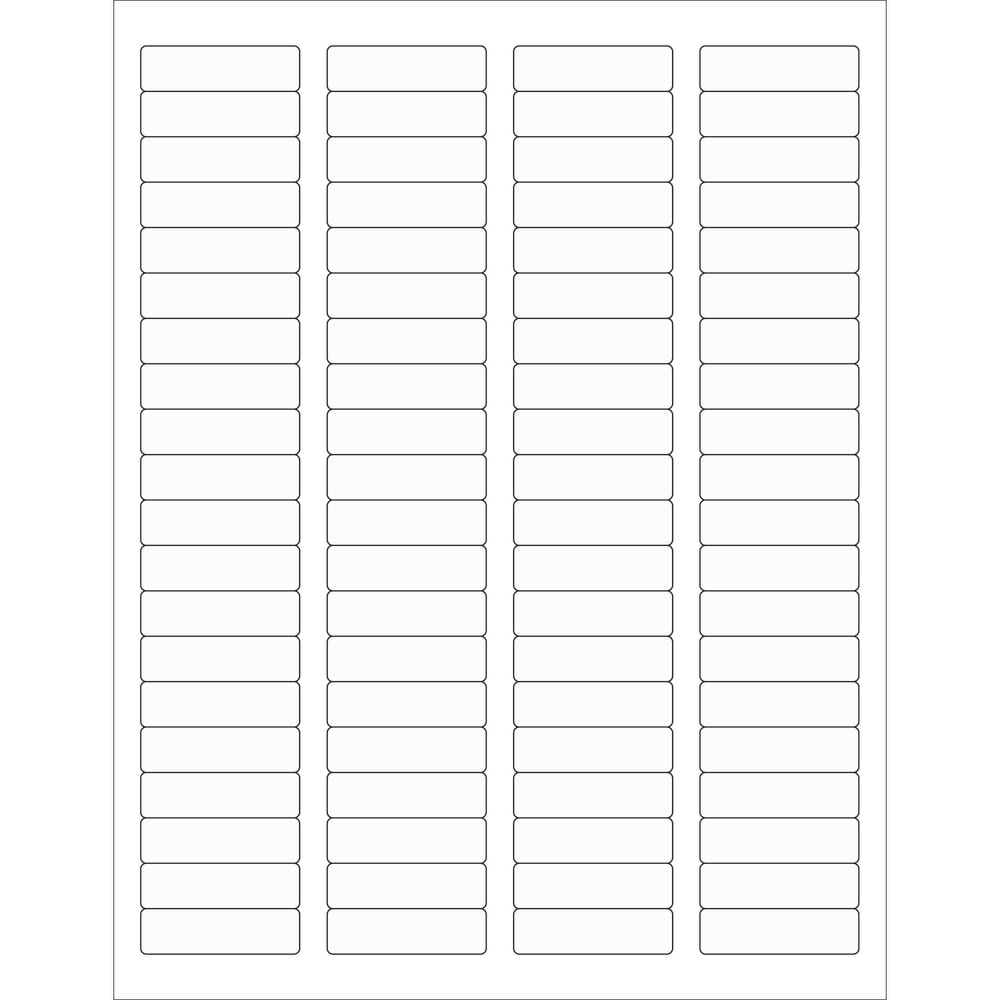 Tape Logic Laser Labels, LL220CL, Rectangle, 1 3/4in x 1/2in, Clear, Pack Of 8, 000 MPN:LL220CL