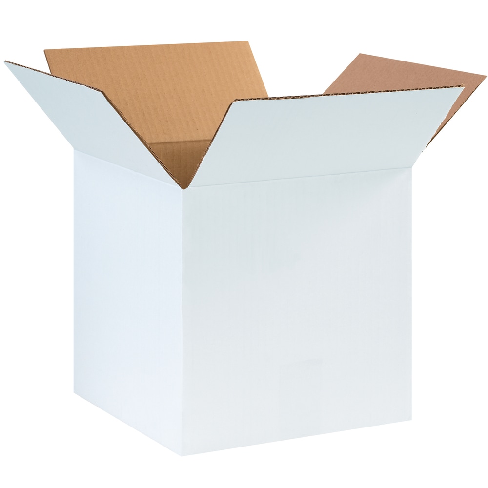 Partners Brand White Corrugated Boxes, 10in x 10in x 10in, Pack Of 25 MPN:101010W