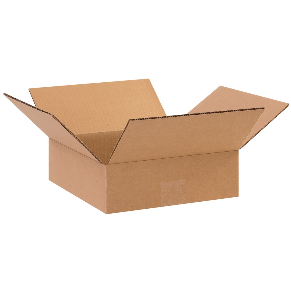 Partners Brand Flat Corrugated Boxes, 10in x 10in x 3in, Kraft, Pack Of 25 MPN:10103