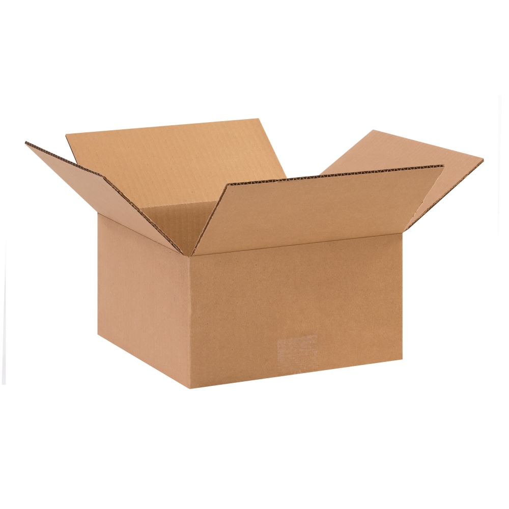 Partners Brand Flat Corrugated Boxes, 10in x 10in x 5in, Kraft, Pack Of 25 MPN:10105