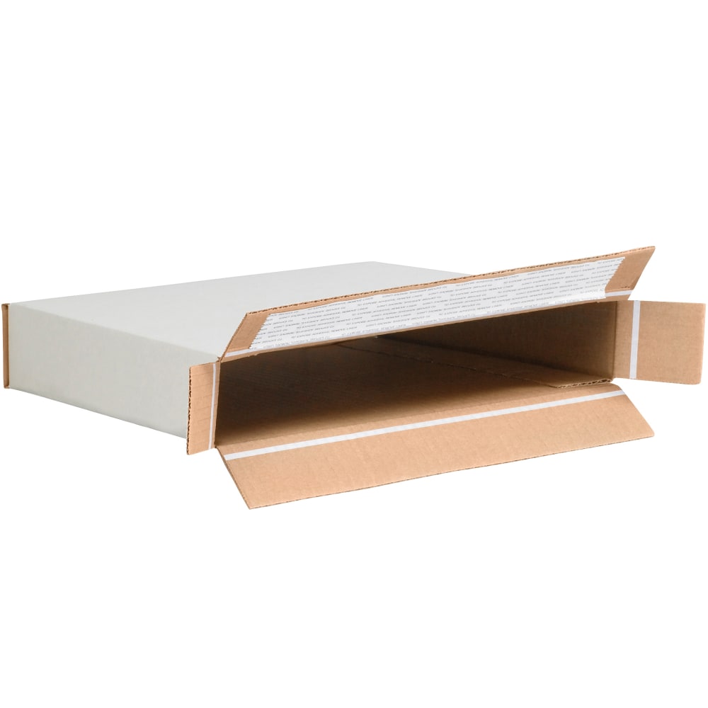 Partners Brand Self-Seal Side-Loading Corrugated Boxes, 10 7/8in x 2in x 12 1/4in, White, Pack Of 25 MPN:10212SSFOL