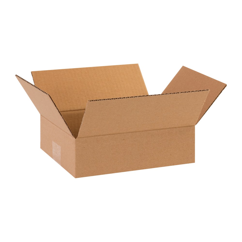 Partners Brand Flat Corrugated Boxes, 10in x 8in x 3in, Kraft, Pack Of 25 MPN:1083