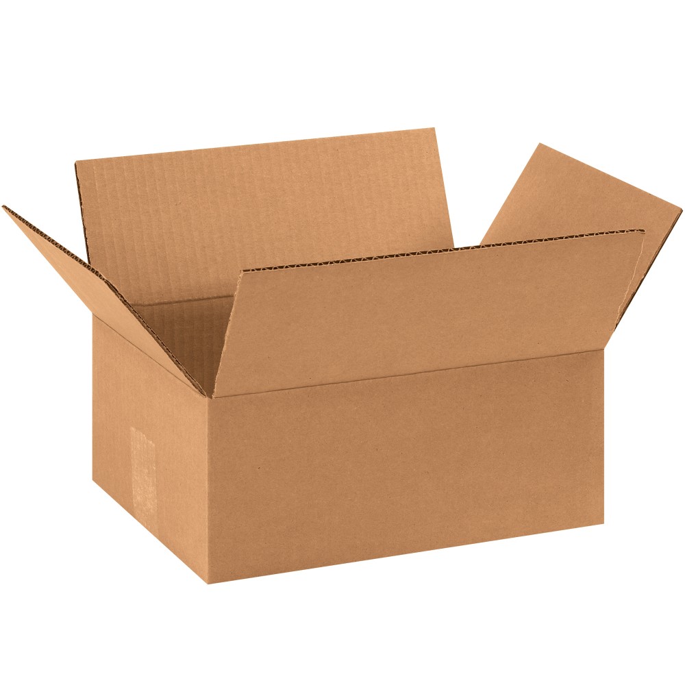 Partners Brand Flat Corrugated Boxes, 11 1/4in x 8 3/4in x 4in, Kraft, Bundle of 25 MPN:1184