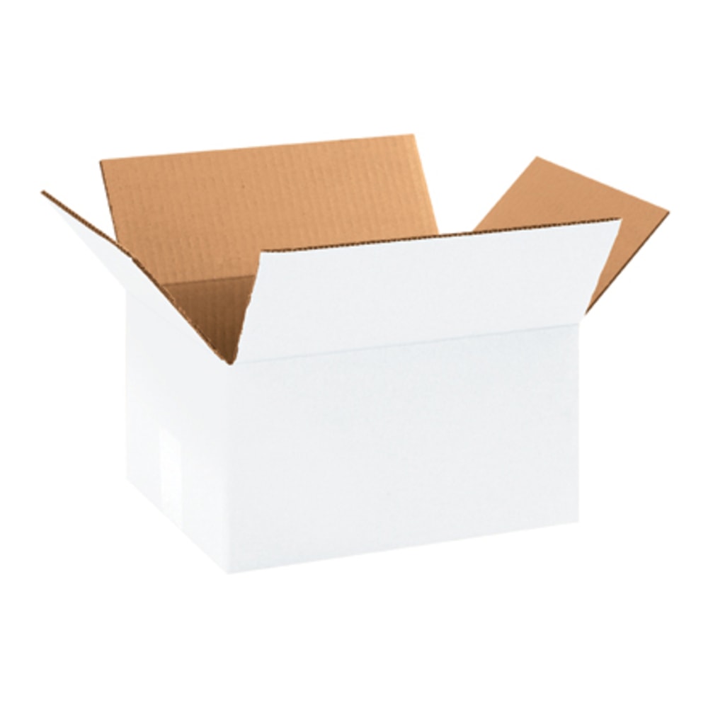 Partners Brand Corrugated Boxes 11 1/4in x 8 3/4in x 6in, White, Bundle of 25 MPN:1186RW