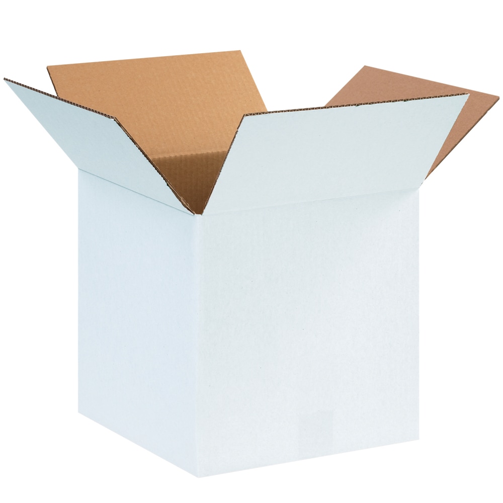 Partners Brand White Corrugated Boxes, 12in x 12in x 12in, Pack Of 25 MPN:121212W