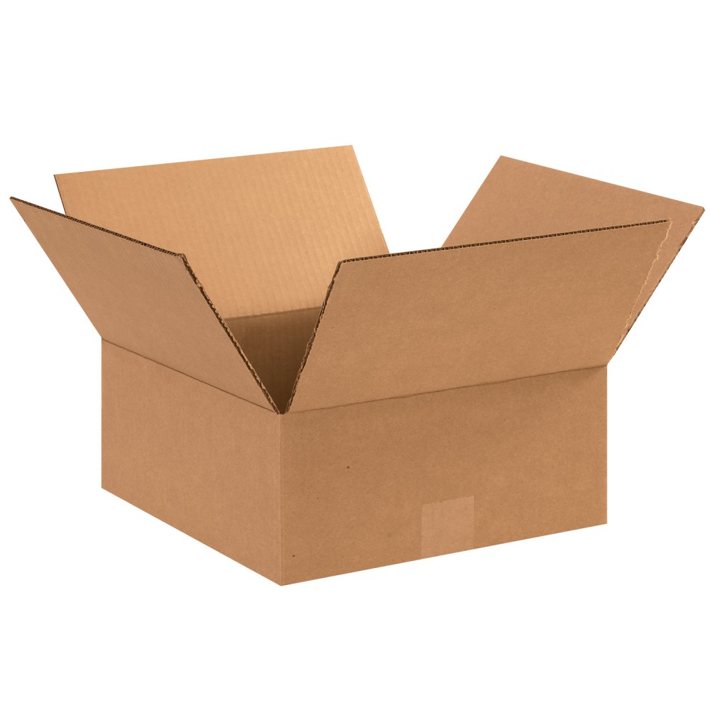 Partners Brand Flat Corrugated Boxes, 12in x 12in x 5in, Kraft, Pack Of 25 MPN:12125