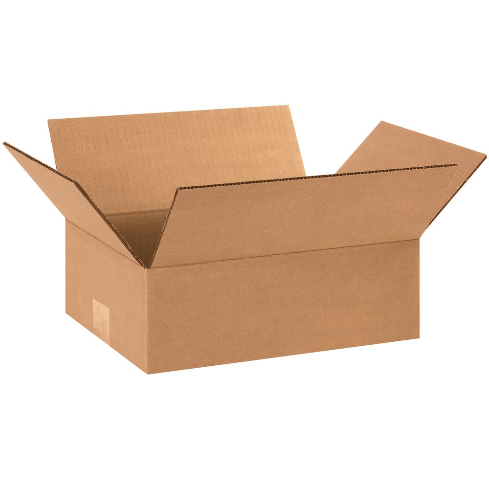 Partners Brand Flat Corrugated Boxes, 12in x 9in x 4in, Kraft, Pack Of 25 MPN:1294