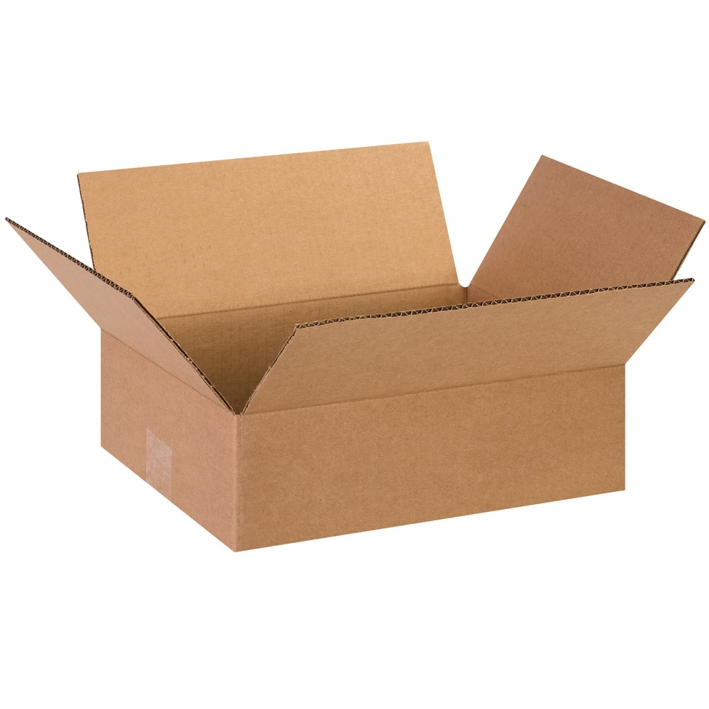 Partners Brand Flat Corrugated Boxes, 13in x 10in x 4in, Kraft, Pack Of 25 MPN:13104
