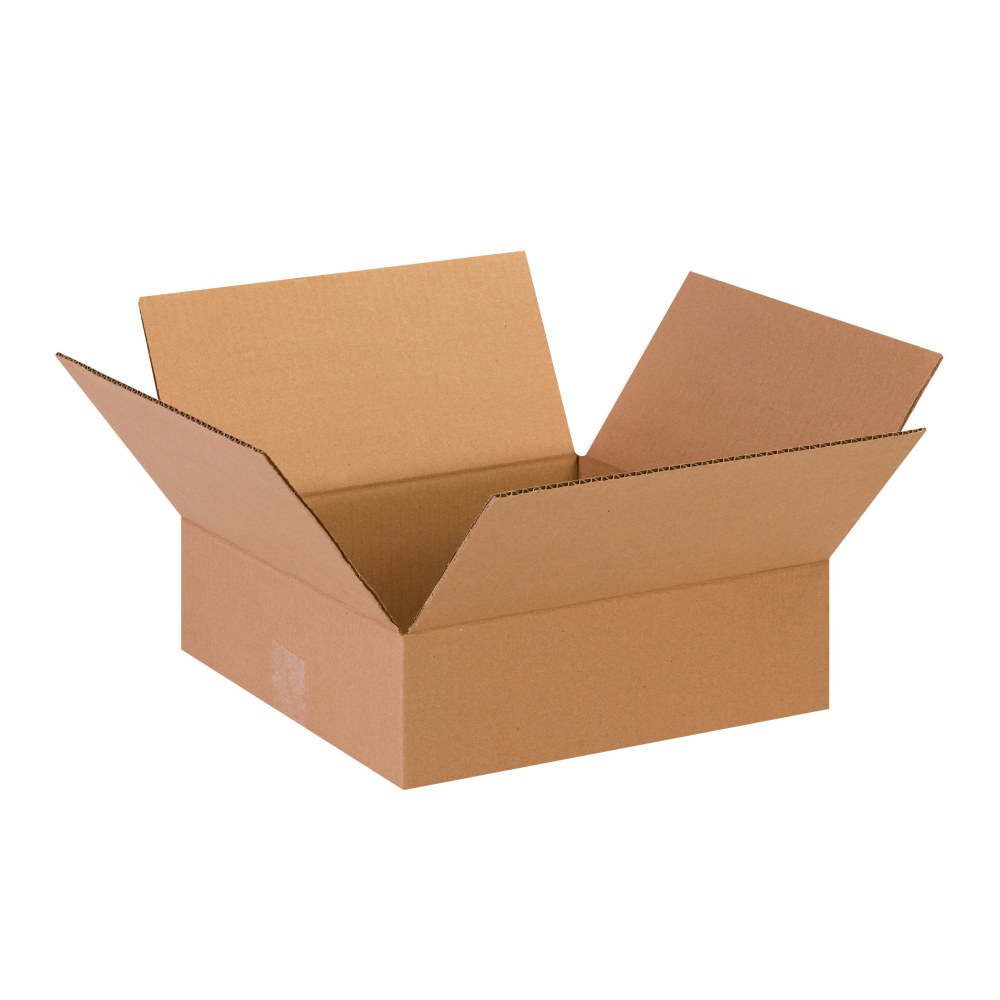 Partners Brand Flat Corrugated Boxes, 13in x 13in x 4in, Kraft, Pack Of 25 MPN:13134