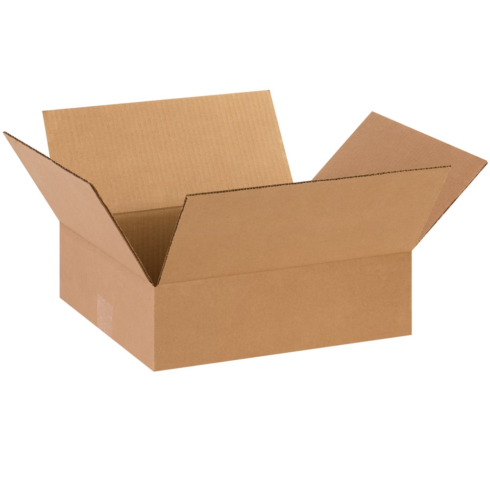 Partners Brand Flat Corrugated Boxes, 14in x 12in x 4in, Kraft, Pack Of 25 MPN:14124