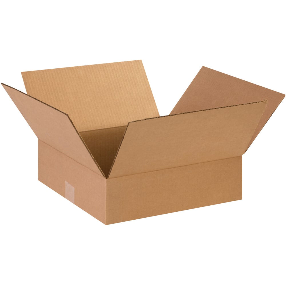 Partners Brand Flat Corrugated Boxes 14in x 14in x 3in, Bundle of 25 MPN:14143