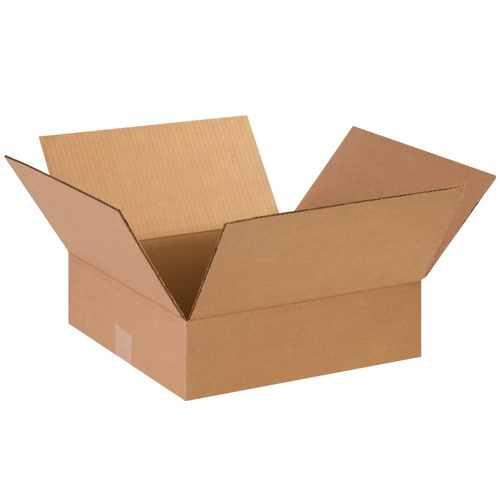 Partners Brand Flat Corrugated Boxes, 14in x 14in x 4in, Kraft, Pack Of 25 MPN:14144