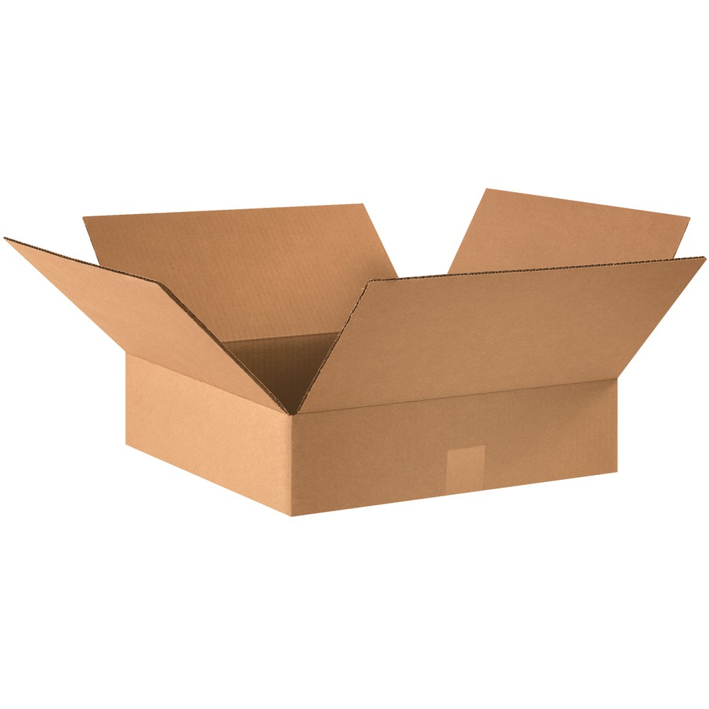 Partners Brand Flat Corrugated Boxes, 16in x 16in x 4in, Kraft, Pack Of 25 MPN:16164