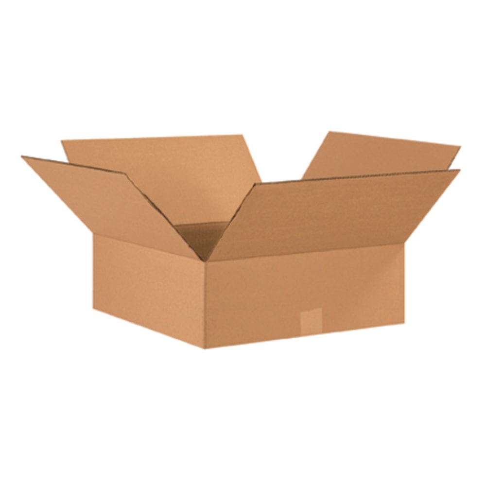 Partners Brand Flat Corrugated Boxes, 17in x 17in x 6in, Kraft, Bundle of 20 MPN:17176