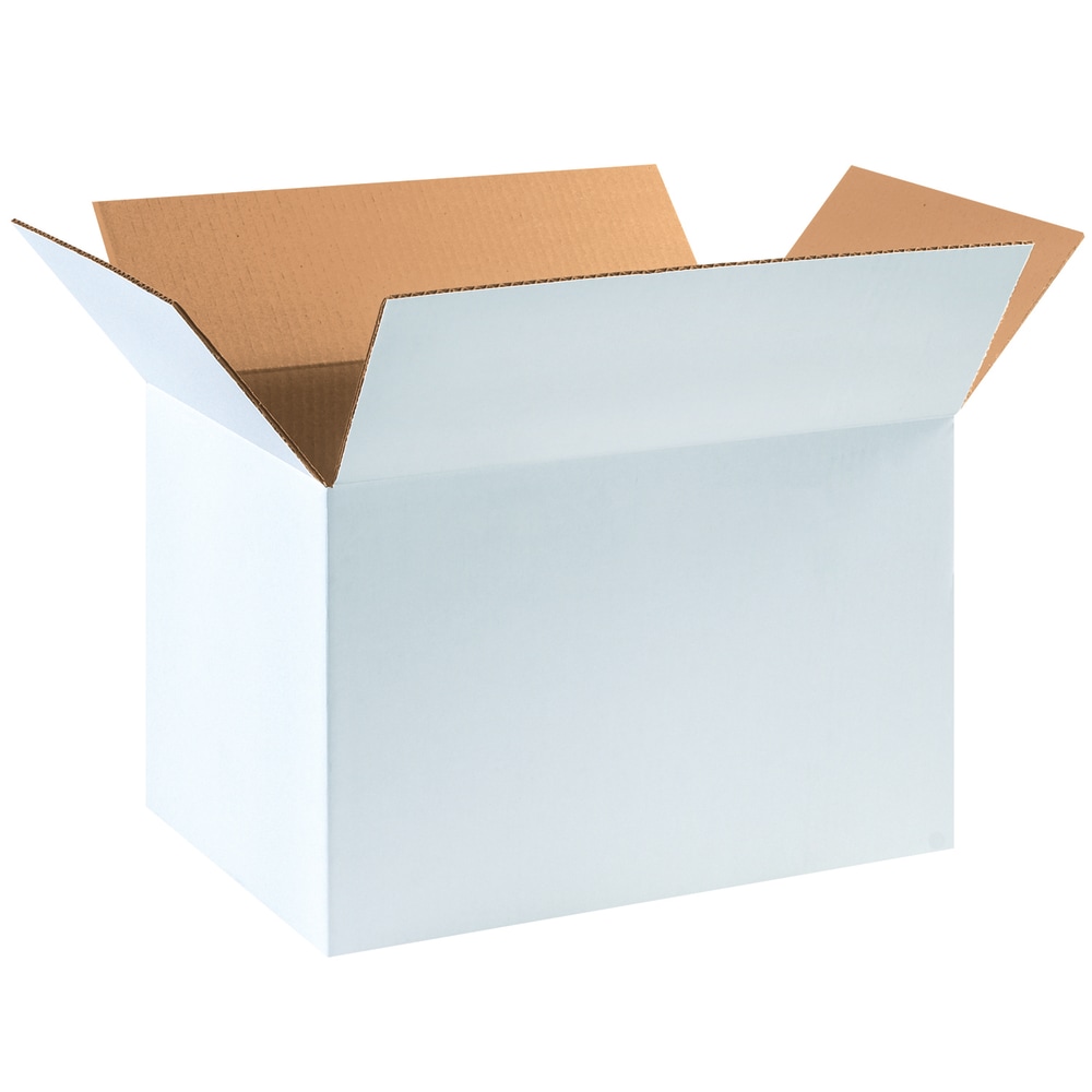 Partners Brand White Corrugated Boxes, 18in x 12in x 12in, Pack Of 25 MPN:181212W