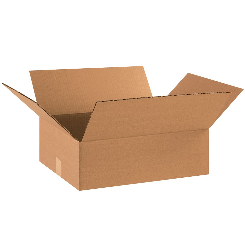 Partners Brand Flat Corrugated Boxes, 18in x 14in x 6in, Kraft, Pack Of 25 MPN:18146