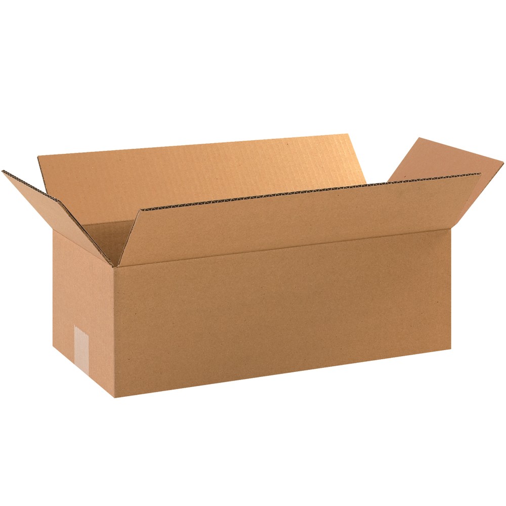 Partners Brand Corrugated Boxes, 4inH x 8inW x 18inD, 15% Recycled, Kraft, Bundle Of 25 MPN:1884