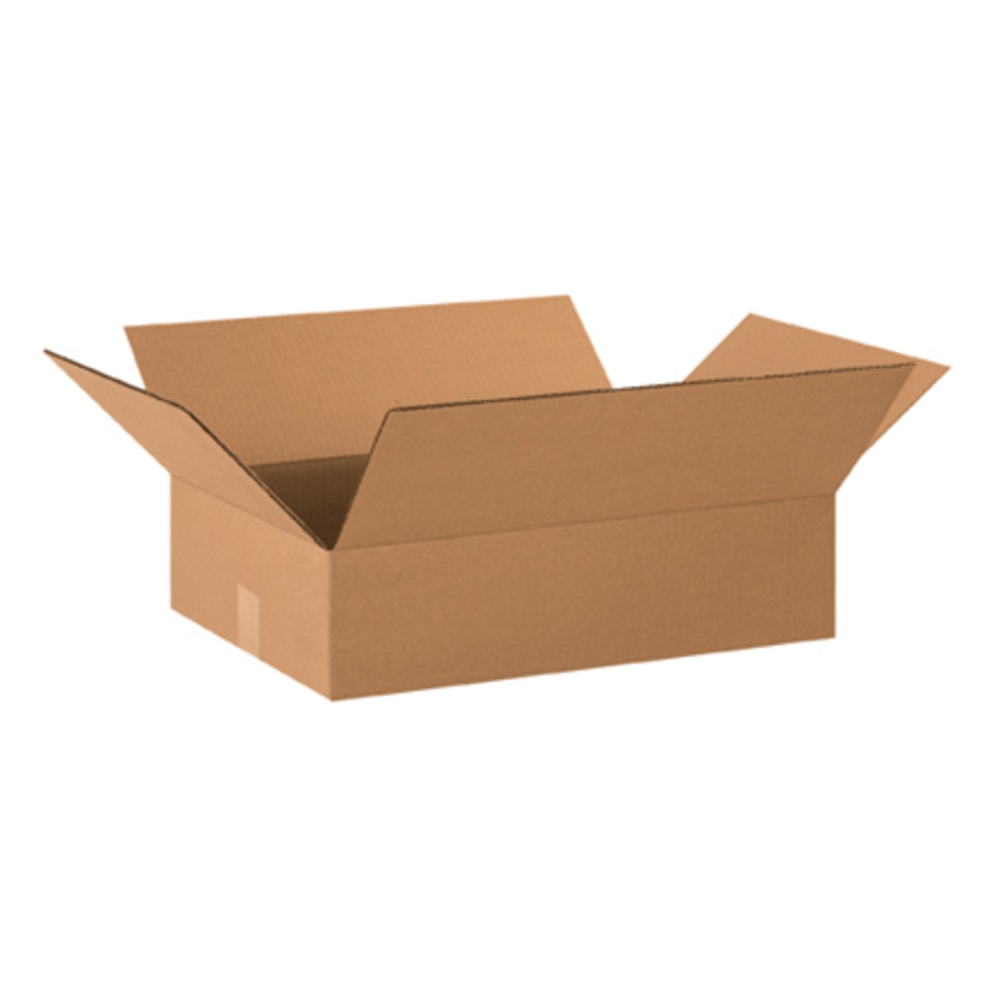 Partners Brand Flat Corrugated Boxes, 20in x 14in x 4in, Kraft, Bundle of 25 MPN:20144