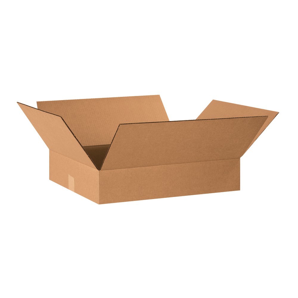 Partners Brand Flat Corrugated Boxes, 20in x 16in x 4in, Kraft, Pack Of 25 MPN:20164