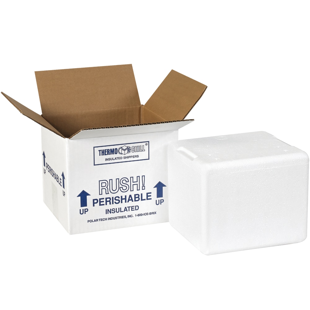 Partners Brand Brand Insulated Shipping Kits, 4 1/2inH x 5inW x 6inD, White, Pack of 8 MPN:202C