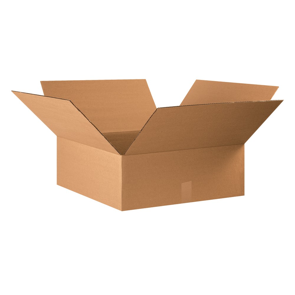 Partners Brand Flat Corrugated Boxes, 22in x 22in x 8in, Kraft, Pack Of 15 MPN:22228