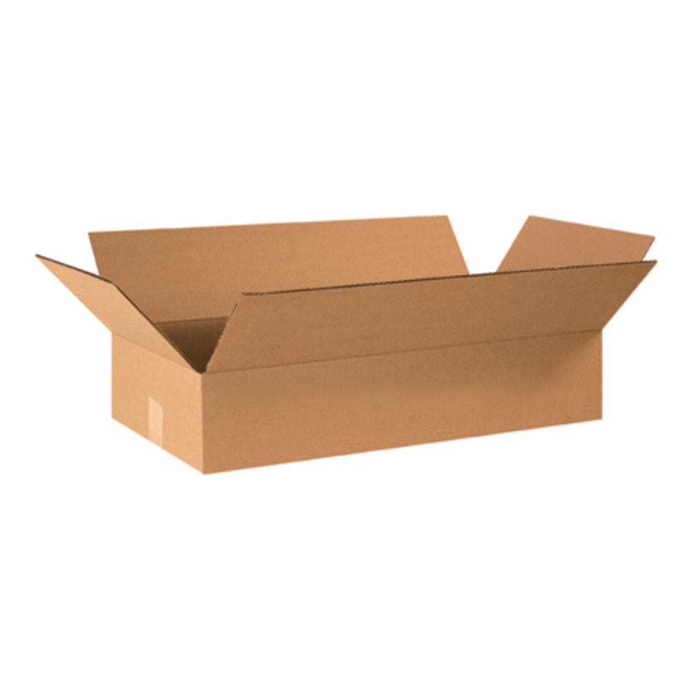 Partners Brand Flat Corrugated Boxes 24in x 12in x 4in, Bundle of 25 MPN:24124