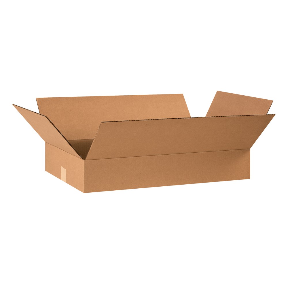 Partners Brand Flat Corrugated Boxes, 24in x 14in x 4in, Kraft, Pack Of 25 MPN:24144