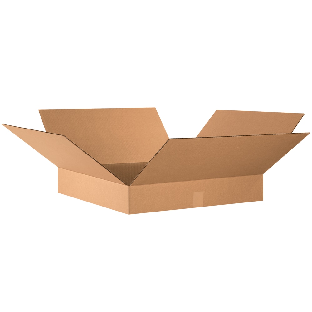 Partners Brand Flat Corrugated Boxes, 24in x 24in x 4in, Kraft, Pack Of 10 MPN:24244