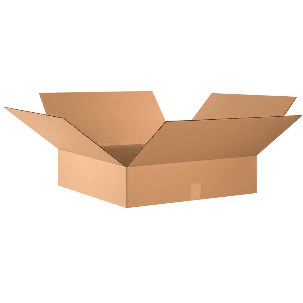 Partners Brand Flat Corrugated Boxes, 24in x 24in x 6in, Kraft, Pack Of 10 MPN:24246