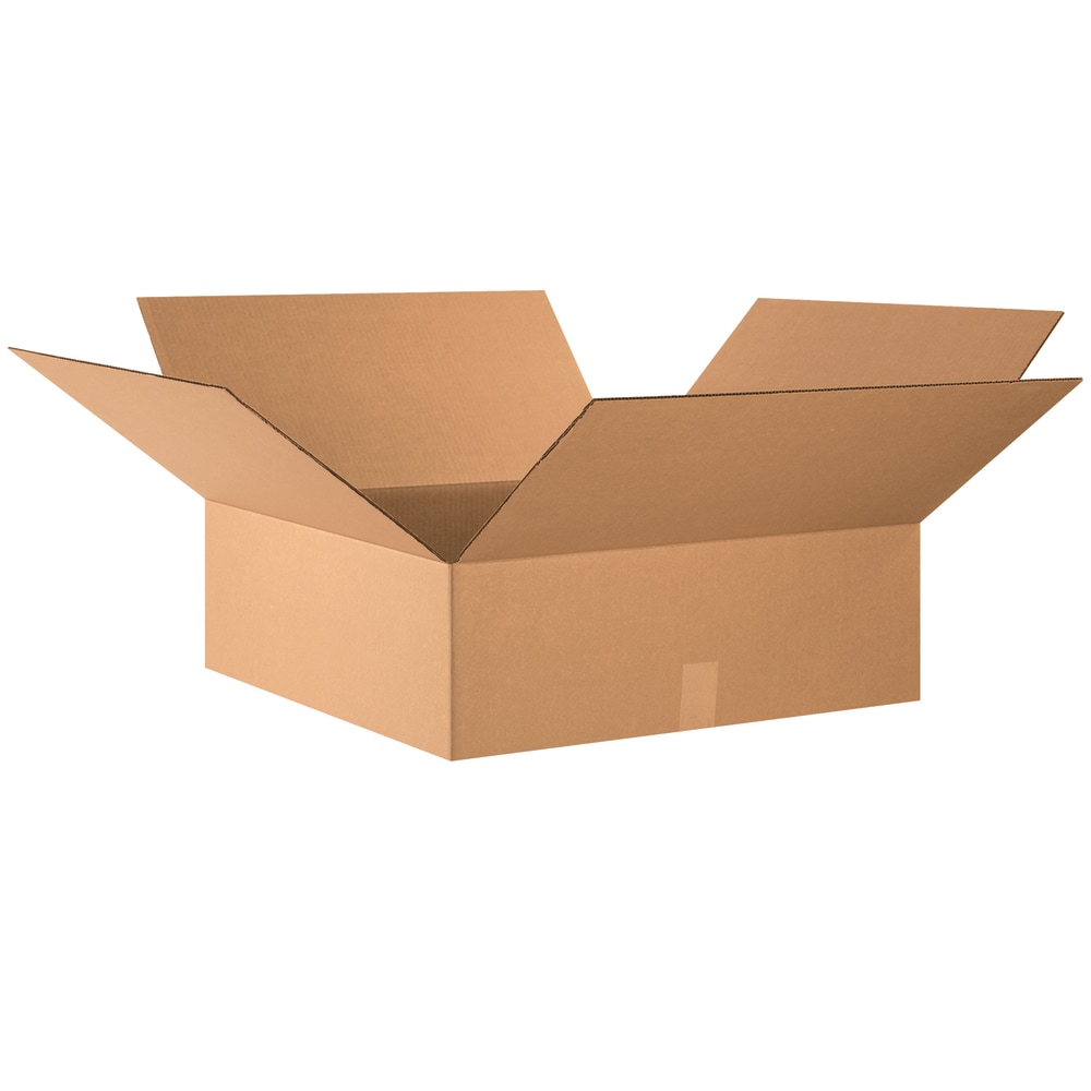 Partners Brand Flat Corrugated Boxes, 24in x 24in x 8in, Kraft, Box Of 10 MPN:24248