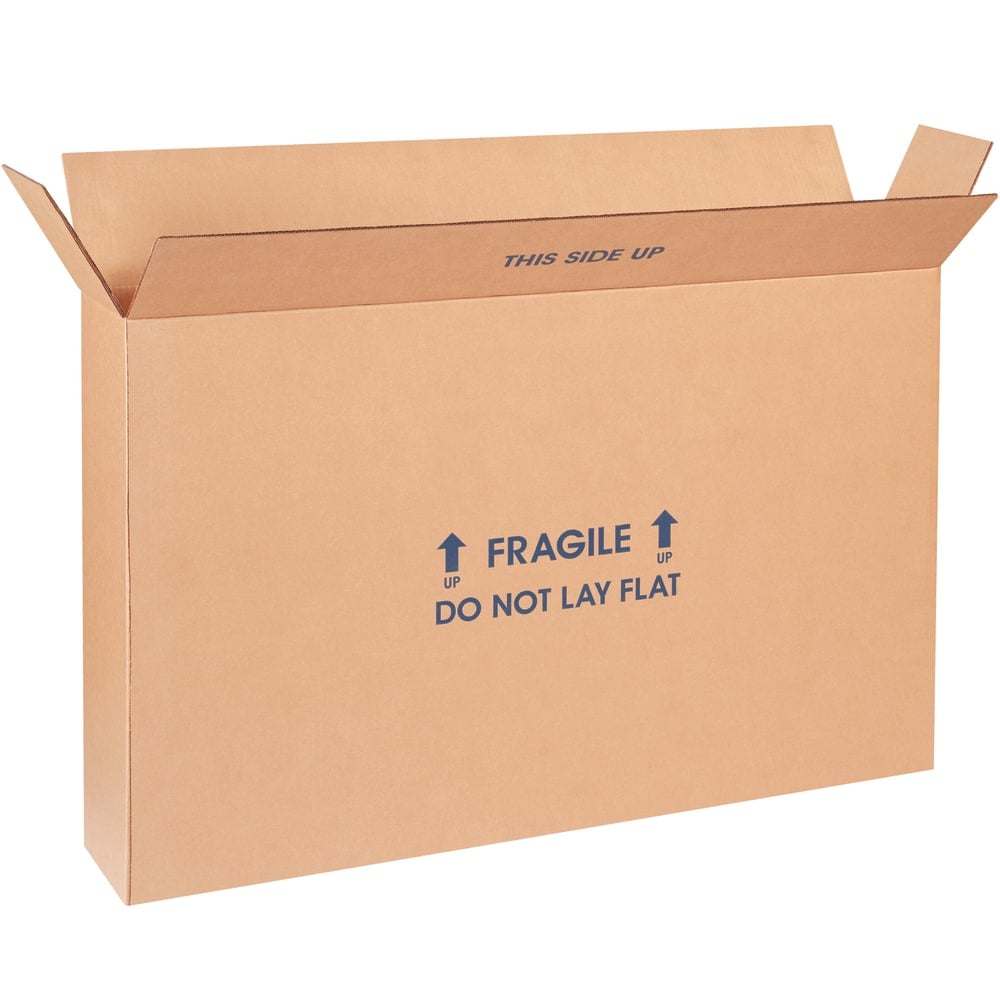 Partners Brand FOL Heavy-Duty Flat Panel TV Storage Boxes, 20in x 6in x 28in, Kraft, Case Of 5 MPN:28620FPFOL