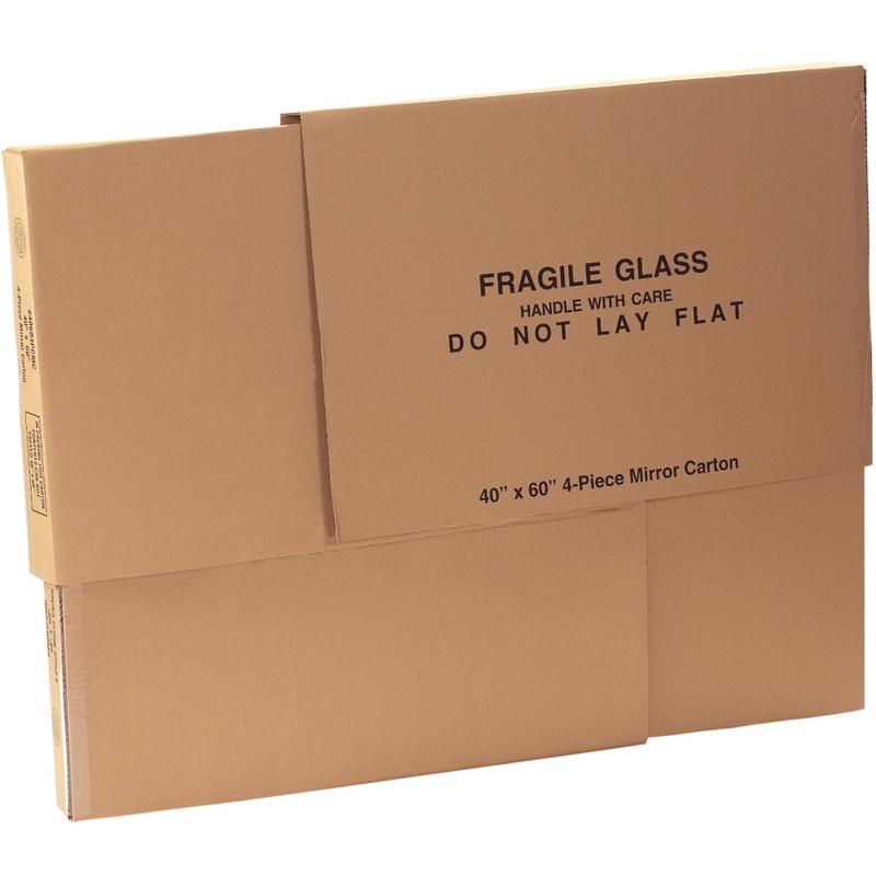 Partners Brand 4-Piece Mirror Deluxe Moving Boxes, 40in x 60in x 3 1/2in MPN:40604PCMC