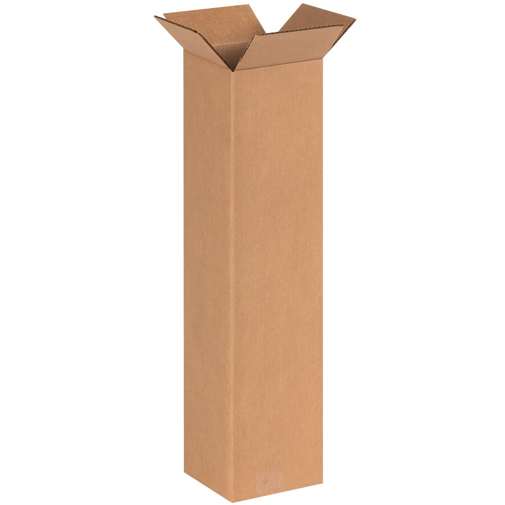 Partners Brand Tall Corrugated Boxes, 6in x 6in x 24in, Kraft, Pack Of 25 MPN:6624