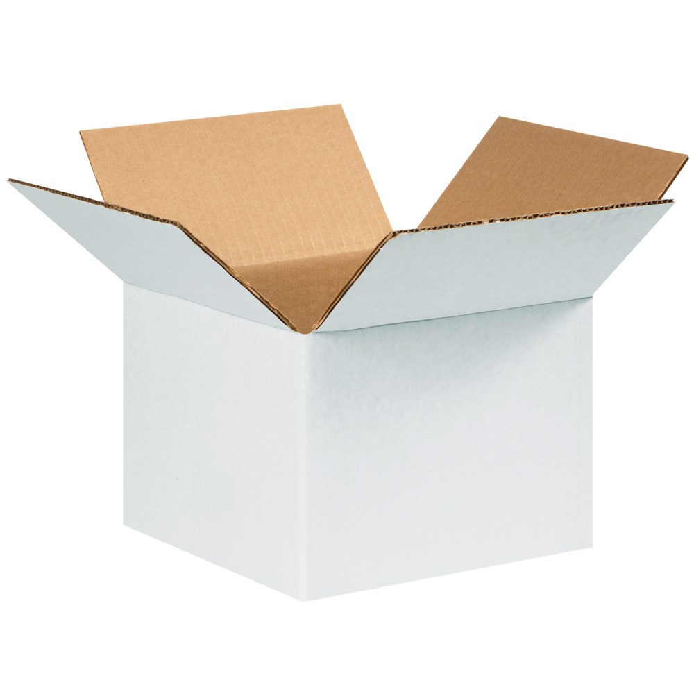 Partners Brand White Corrugated Boxes, 8in x 8in x 6in, Pack Of 25 MPN:886W