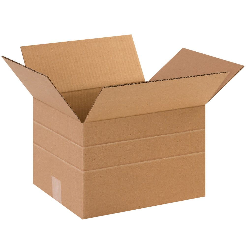 Partners Brand Multi-Depth Corrugated Boxes, 8in x 12in x 10in, Kraft, Pack Of 25 MPN:MD12108