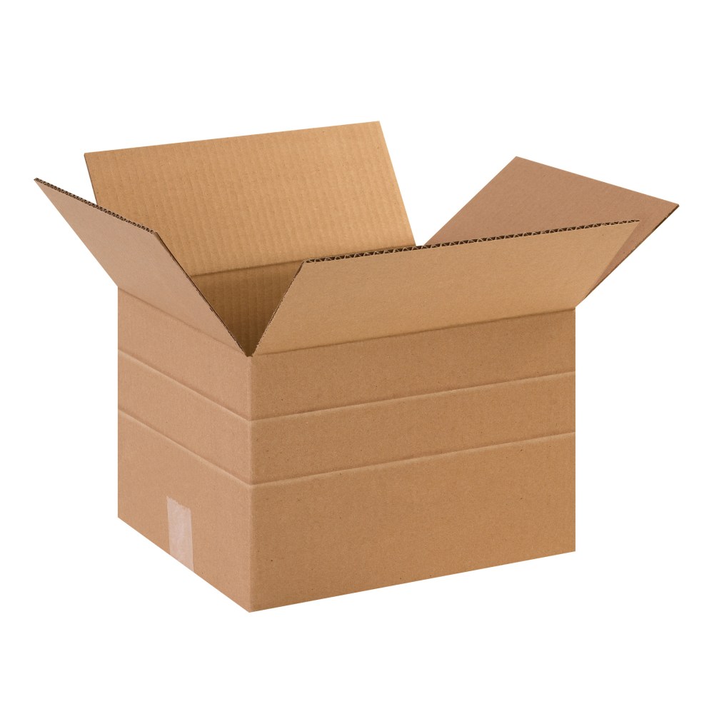 Partners Brand Multi-Depth Corrugated Boxes, 15in x 12in x 10in, Kraft, Bundle Of 25 Boxes MPN:MD151210