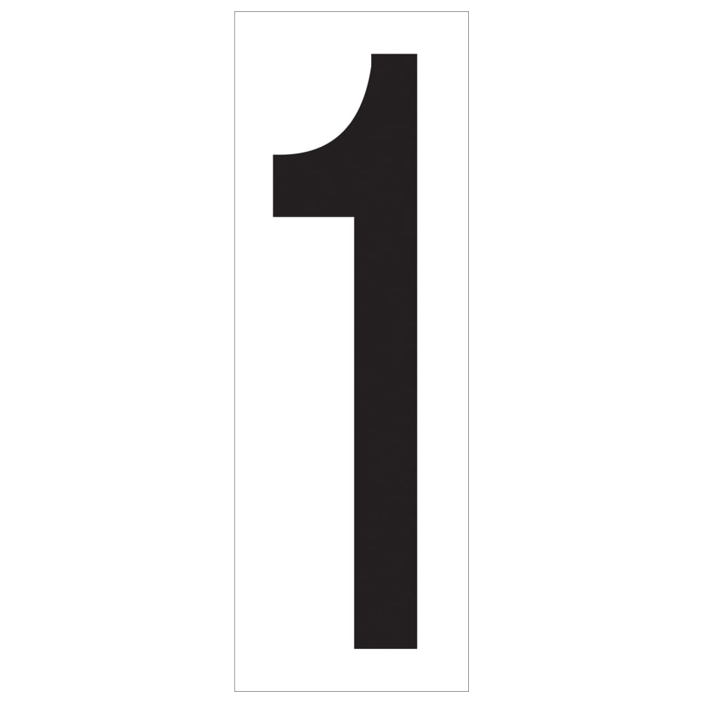 Partners Brand Vinyl Warehouse Labels, DL9301, Number 1, 3 1/2in, Black/White, Case Of 50 MPN:DL9301