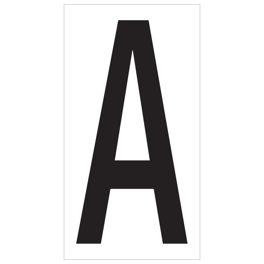 Office Depot Brand Vinyl Warehouse Labels, DL9310A, Letter A, 3 1/2in, Black/White, Case Of 50 MPN:DL9310A