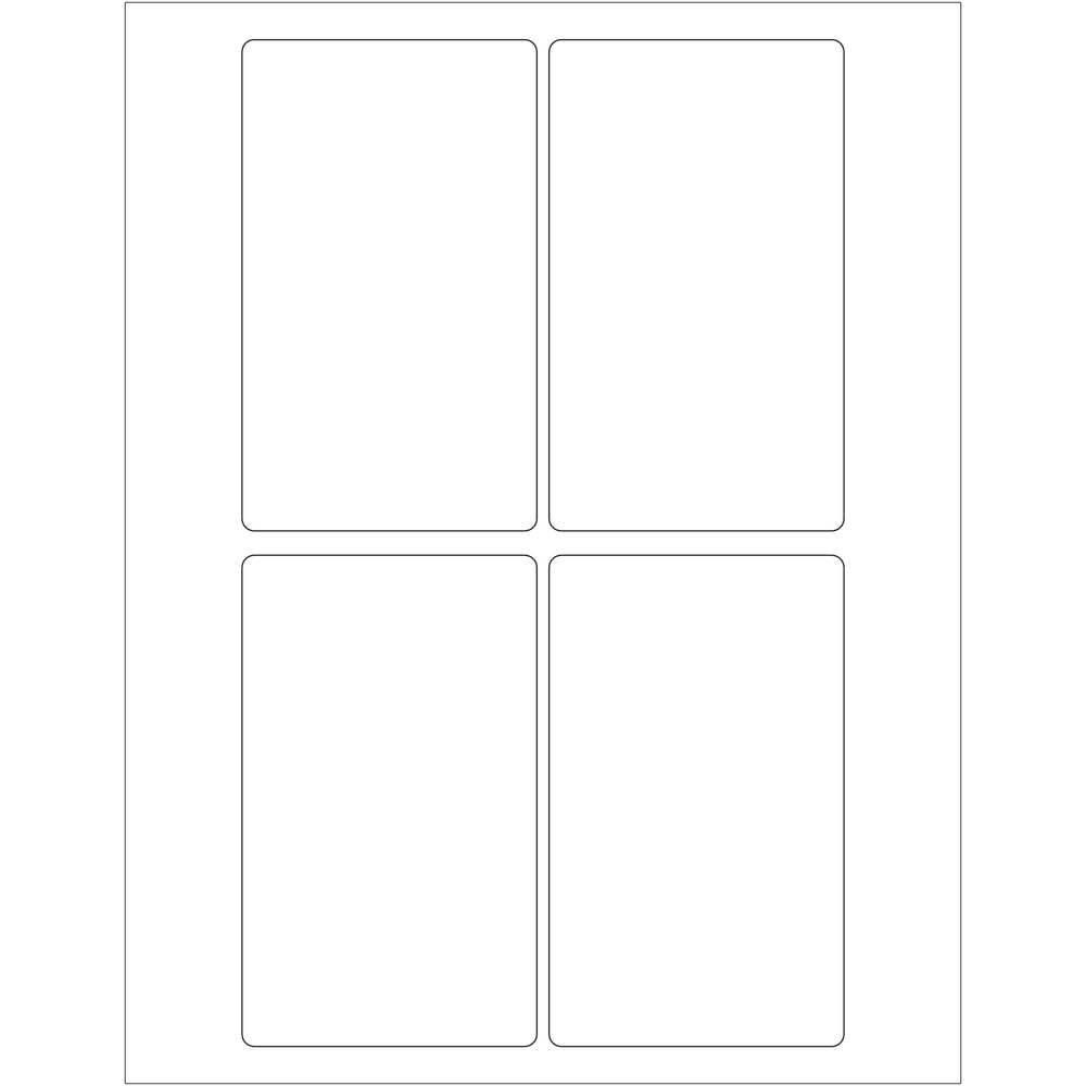 Tape Logic Inkjet/Laser Labels, LL117, Rectangle, 3in x 5in, White, Case Of 400 MPN:LL117