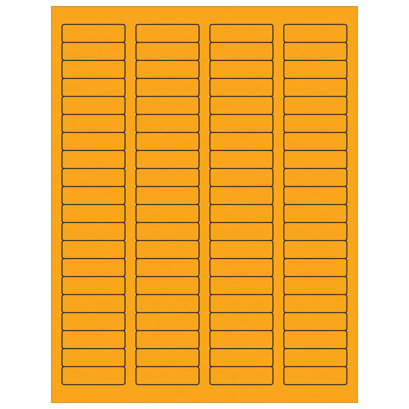 Tape Logic Permanent Labels, LL170OR, Rectangle, 1 3/4in x 1/2in, Fluorescent Orange, Case Of 8, 000 MPN:LL170OR