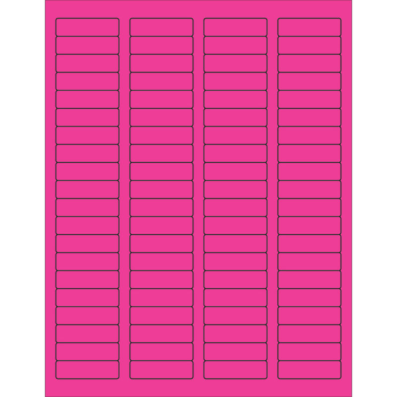 Tape Logic Permanent Labels, LL170PK, Rectangle, 1 3/4in x 1/2in, Fluorescent Pink, Case Of 8, 000 MPN:LL170PK