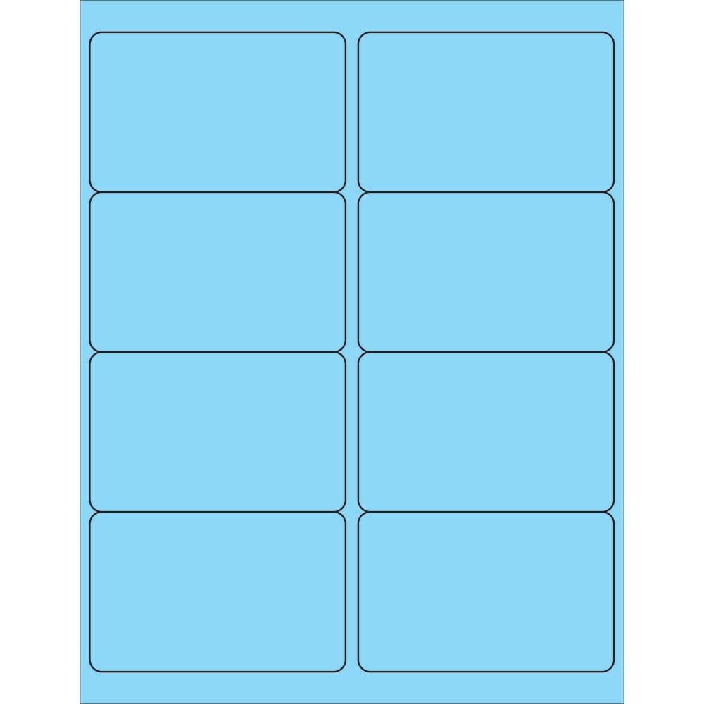 Tape Logic Permanent Labels, LL179BE, Rectangle, 4in x 2 1/2in, Pastel Blue, Case Of 800 MPN:LL179BE