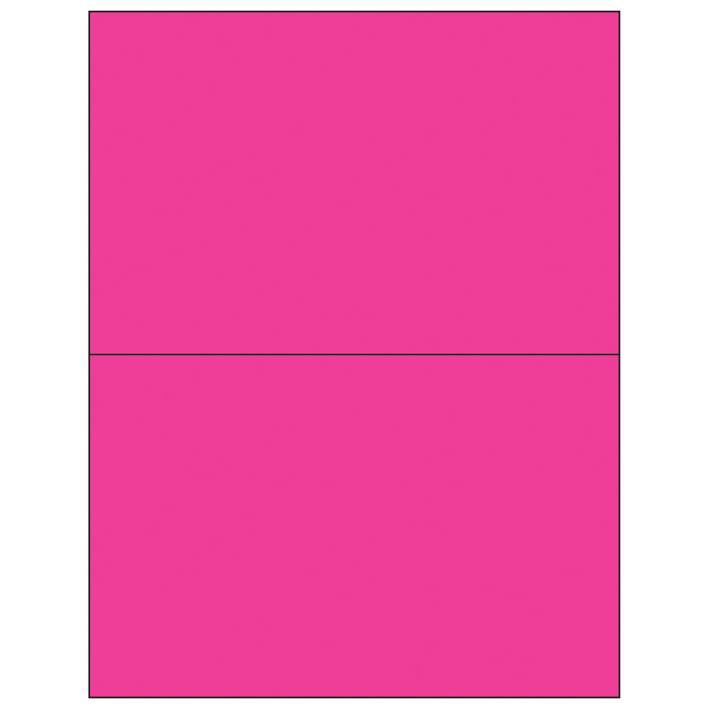 Tape Logic Permanent Labels, LL184PK, Rectangle, 8 1/2in x 5 1/2in, Fluorescent Pink, Case Of 200 MPN:LL184PK