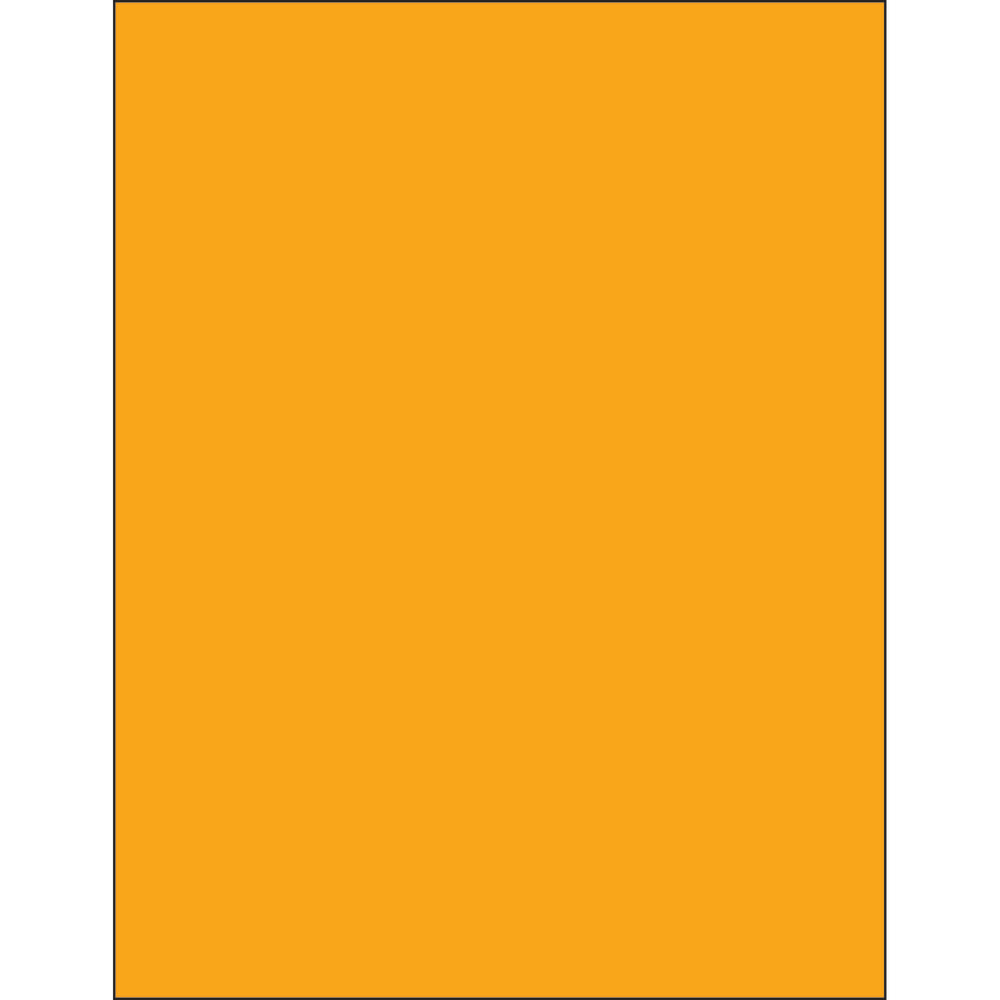Tape Logic Permanent Labels, LL185OR, Rectangle, 8 1/2in x 11in, Fluorescent Orange, Case Of 100 MPN:LL185OR