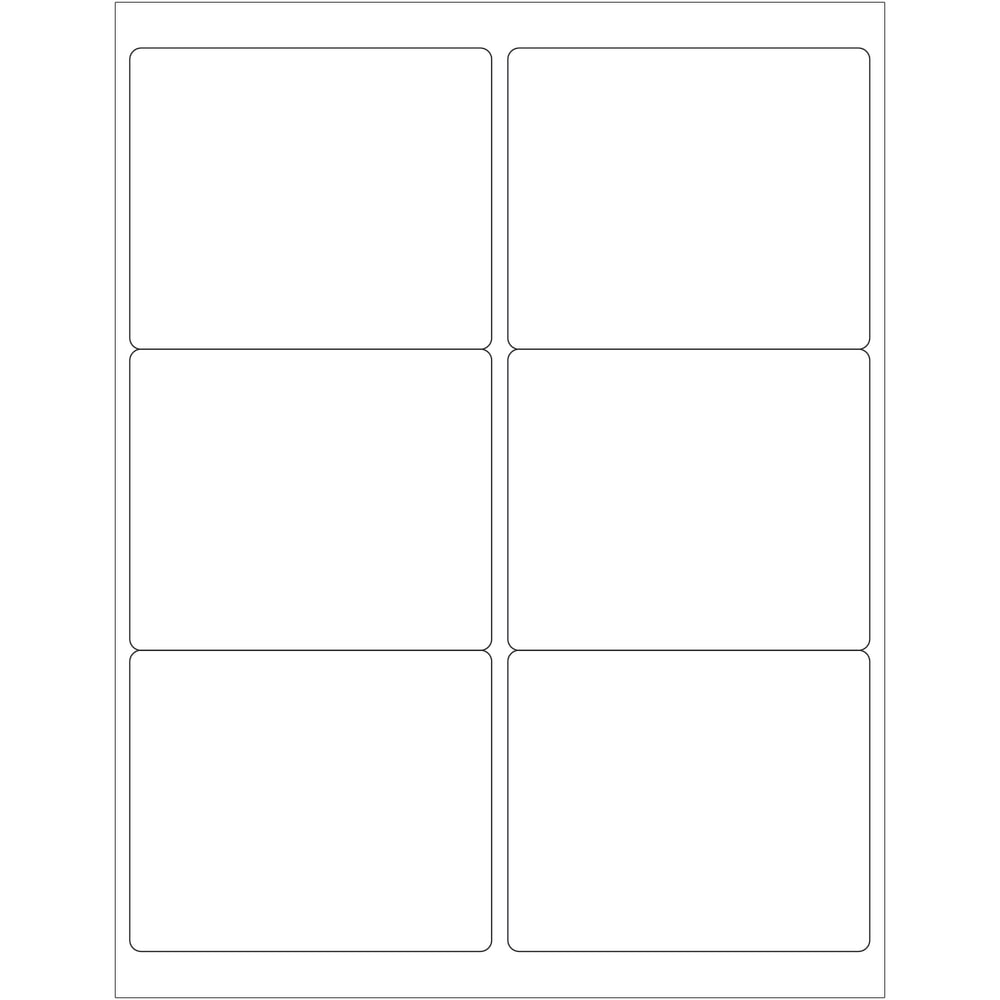 Tape Logic Laser Labels, LL203, Rectangle, 4in x 3 1/3in, Glossy White, Case Of 600 MPN:LL203