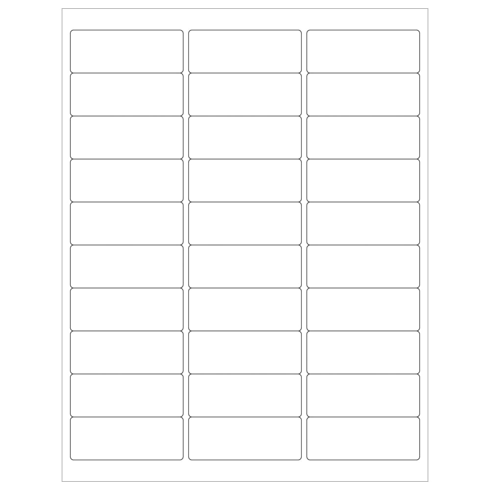 Tape Logic Removable Laser Labels, LL262, Rectangle, 2 5/8in x 1in White, Case Of 3, 000 MPN:LL262