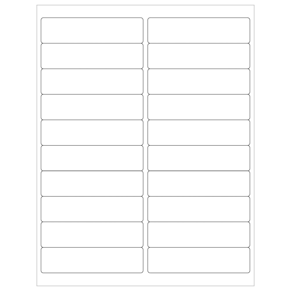 Tape Logic Removable Laser Labels, LL264, Rectangle, 4in x 1in, White, Case Of 2, 000 MPN:LL264